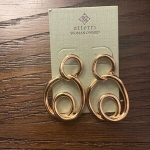 NEW Atterri Gold Loop Earrings